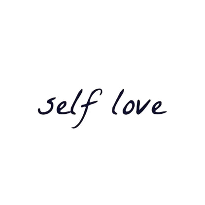 Self Love(Kendini Sev) Yazı Figürlü Minimal Yarı Kalıcı Dövme-MY7 MyTattoo