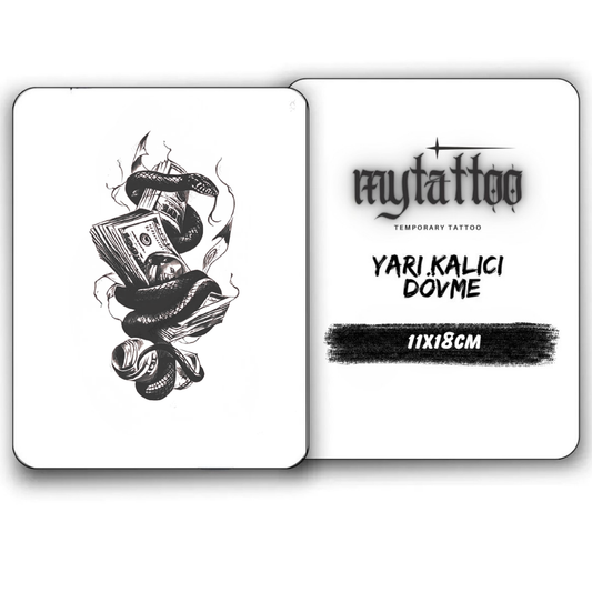 Hırsın Dili Figürlü Orta Boy Yarı Kalıcı Dövme-MY50 MyTattoo