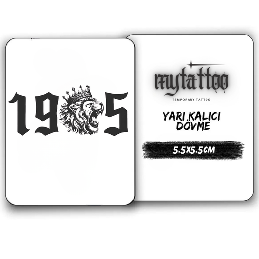 1905 Galatasaray Figürlü Minimal Yarı Kalıcı Dövme MY233 MyTattoo