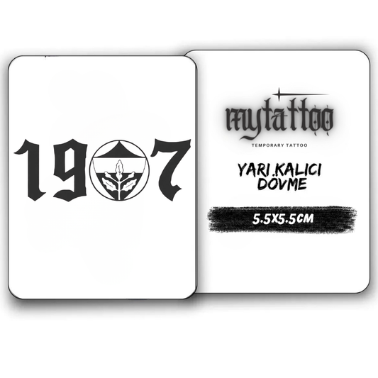 1907 Fenerbahçe Figürlü Minimal Yarı Kalıcı Dövme MY234 MyTattoo