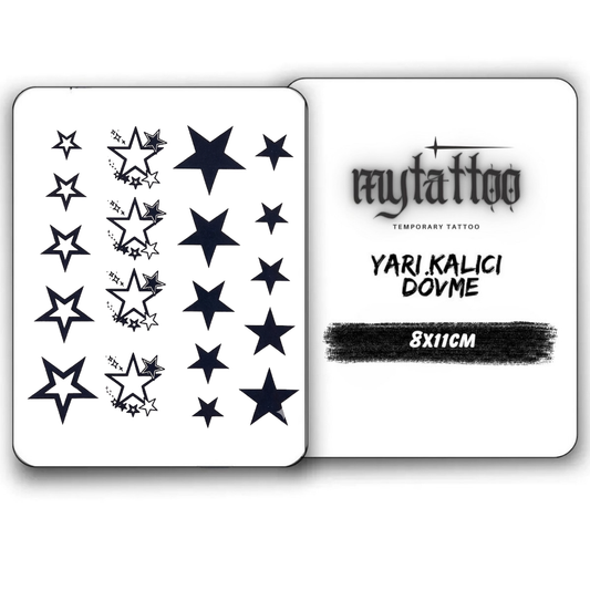 Çoklu Yıldız Küçük Boy Yarı Kalıcı Dövme 257 MyTattoo